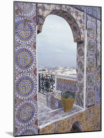 Tunis Ornate tiles on rooftop, Tunisia-Alan Klehr-Mounted Photographic Print