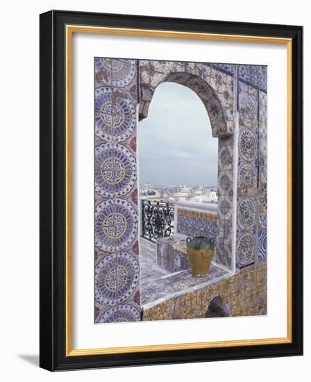 Tunis Ornate tiles on rooftop, Tunisia-Alan Klehr-Framed Photographic Print