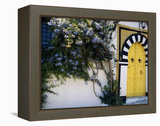 Tunis, Sidi Bou Said, A Decorative Doorway of a Private House, Tunisia-Amar Grover-Framed Premier Image Canvas