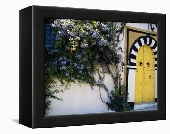 Tunis, Sidi Bou Said, A Decorative Doorway of a Private House, Tunisia-Amar Grover-Framed Premier Image Canvas