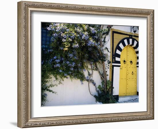 Tunis, Sidi Bou Said, A Decorative Doorway of a Private House, Tunisia-Amar Grover-Framed Photographic Print