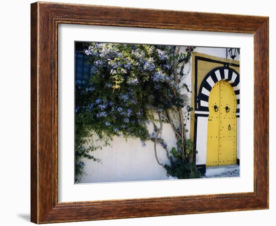 Tunis, Sidi Bou Said, A Decorative Doorway of a Private House, Tunisia-Amar Grover-Framed Photographic Print