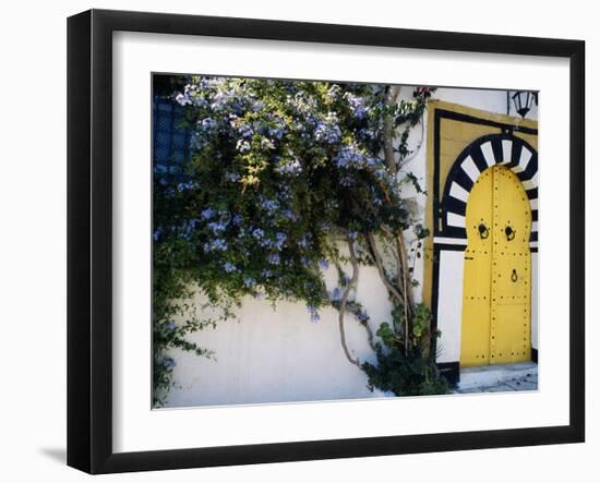 Tunis, Sidi Bou Said, A Decorative Doorway of a Private House, Tunisia-Amar Grover-Framed Photographic Print