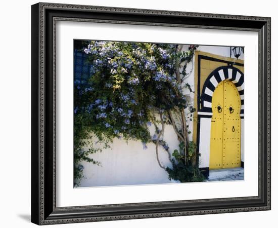 Tunis, Sidi Bou Said, A Decorative Doorway of a Private House, Tunisia-Amar Grover-Framed Photographic Print