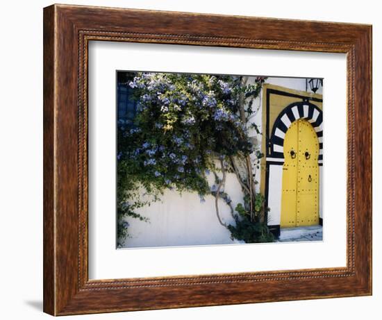 Tunis, Sidi Bou Said, A Decorative Doorway of a Private House, Tunisia-Amar Grover-Framed Photographic Print