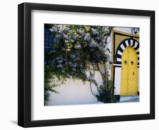 Tunis, Sidi Bou Said, A Decorative Doorway of a Private House, Tunisia-Amar Grover-Framed Photographic Print