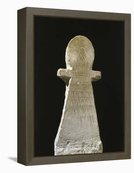 Tunisia, Carthage, Tophet, Votive Stele with an Inscription to Goddess Tanit-null-Framed Premier Image Canvas