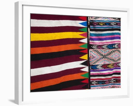 Tunisia, Ksour Area, Toujane-Area, Berber Desert Carpet Shop-Walter Bibikow-Framed Photographic Print