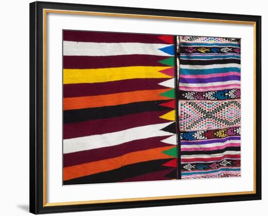 Tunisia, Ksour Area, Toujane-Area, Berber Desert Carpet Shop-Walter Bibikow-Framed Photographic Print