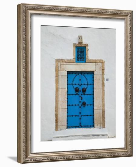 Tunisia, Sidi Bou Said, Building Detail-Walter Bibikow-Framed Photographic Print