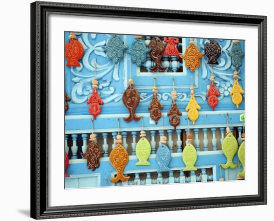 Tunisia, Tunis, Sidi-Bou-Said; Tourist Souvenirs-Nick Laing-Framed Photographic Print