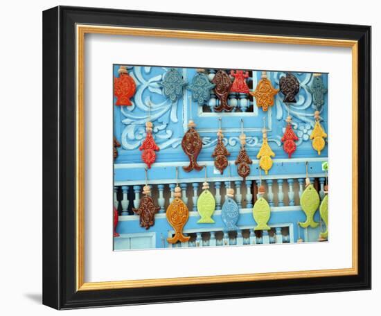 Tunisia, Tunis, Sidi-Bou-Said; Tourist Souvenirs-Nick Laing-Framed Photographic Print