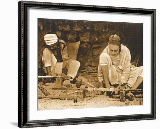 Tunisia - Wood Turning-null-Framed Photographic Print