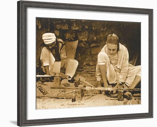 Tunisia - Wood Turning-null-Framed Photographic Print