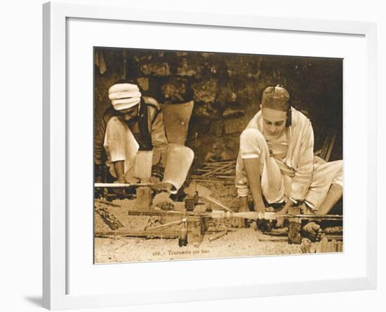 Tunisia - Wood Turning-null-Framed Photographic Print