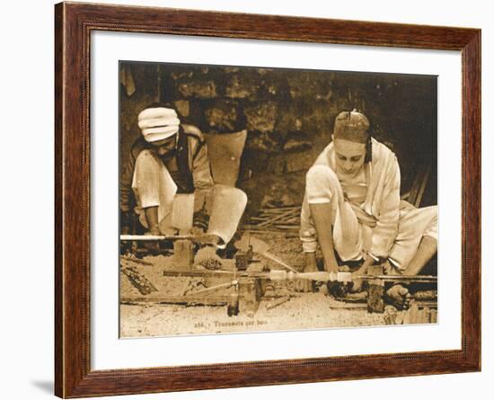 Tunisia - Wood Turning-null-Framed Photographic Print