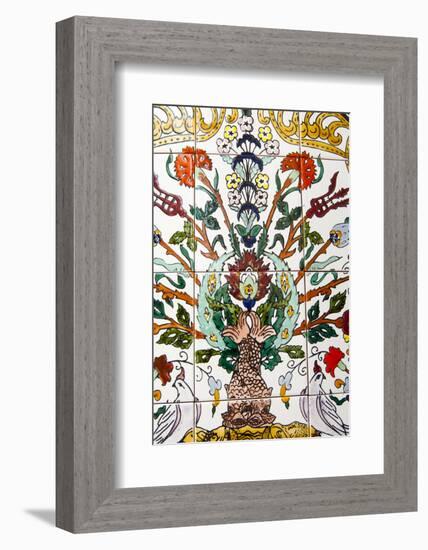 Tunisian Ceramic Tile, Tunisia, North Africa-Nico Tondini-Framed Photographic Print