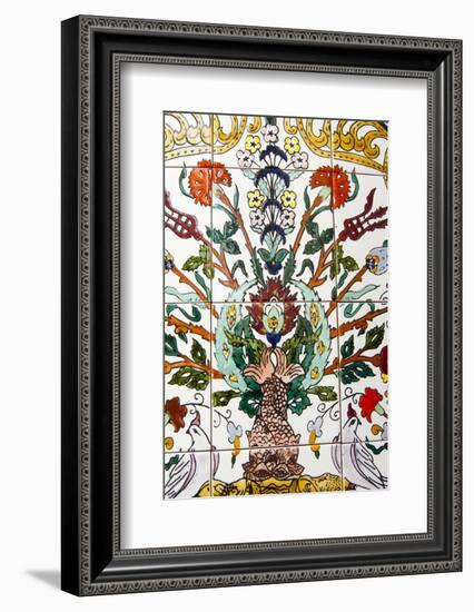 Tunisian Ceramic Tile, Tunisia, North Africa-Nico Tondini-Framed Photographic Print