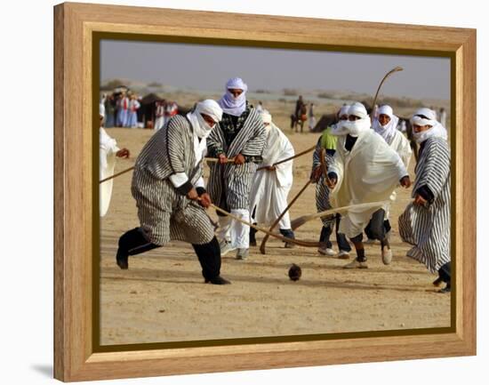 Tunisian Men Play Oggaf-null-Framed Premier Image Canvas