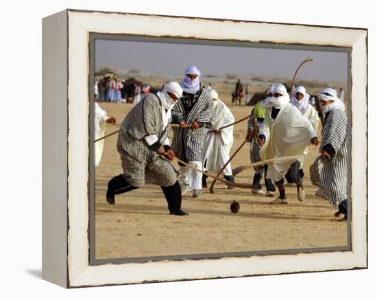 Tunisian Men Play Oggaf-null-Framed Premier Image Canvas