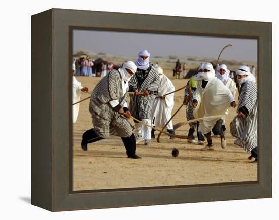 Tunisian Men Play Oggaf-null-Framed Premier Image Canvas