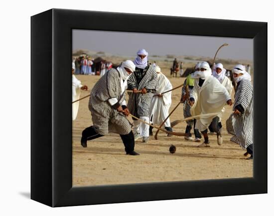 Tunisian Men Play Oggaf-null-Framed Premier Image Canvas