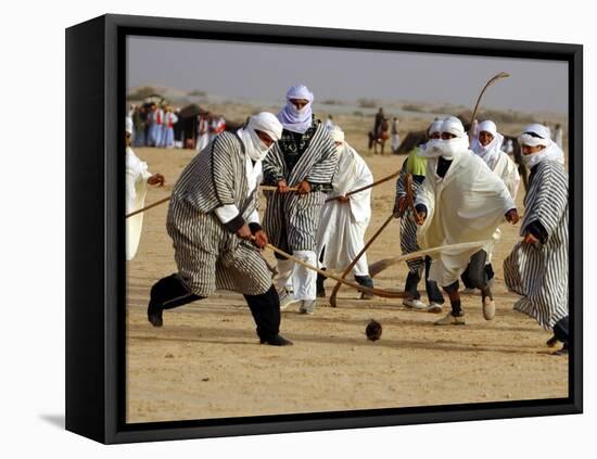 Tunisian Men Play Oggaf-null-Framed Premier Image Canvas