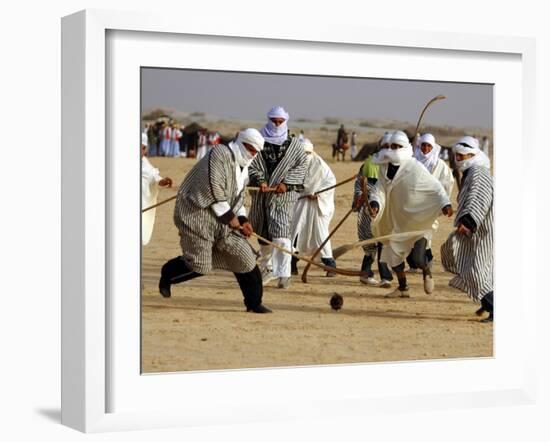 Tunisian Men Play Oggaf-null-Framed Photographic Print