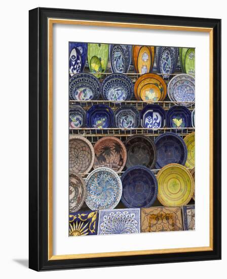 Tunisian Pottery, Port El Kantaoui, Tunisia-Walter Bibikow-Framed Photographic Print