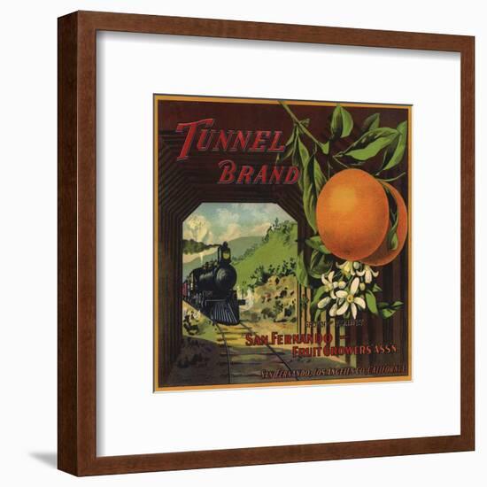 Tunnel Brand - San Fernando, California - Citrus Crate Label-Lantern Press-Framed Art Print