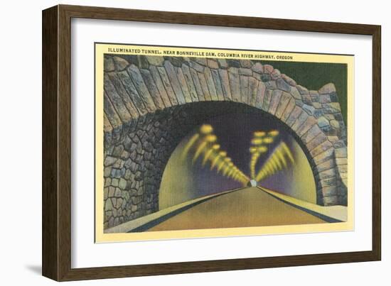 Tunnel on Columbia River Highway, Oregon-null-Framed Art Print