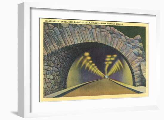 Tunnel on Columbia River Highway, Oregon-null-Framed Art Print