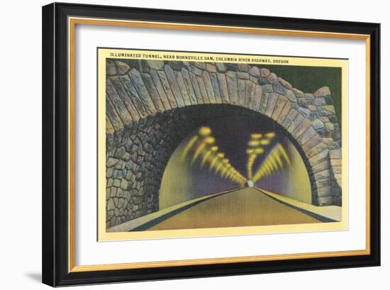 Tunnel on Columbia River Highway, Oregon-null-Framed Art Print