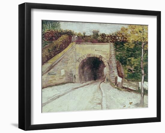 Tunnel Through Hillside-Vincent van Gogh-Framed Giclee Print