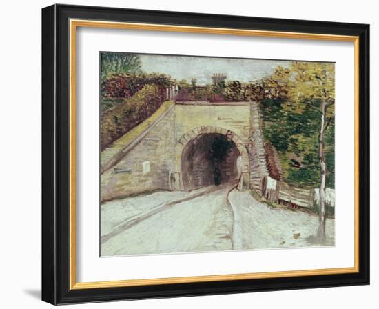 Tunnel Through Hillside-Vincent van Gogh-Framed Giclee Print