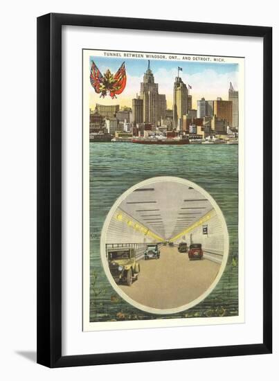 Tunnel to Windsor, Detroit, Michigan-null-Framed Art Print