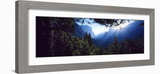 Tunnel View Point at Sunrise, Yosemite National Park, California, USA-null-Framed Photographic Print