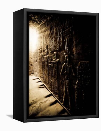 Tunnels at the Temple of Dendera, Egypt-Clive Nolan-Framed Premier Image Canvas