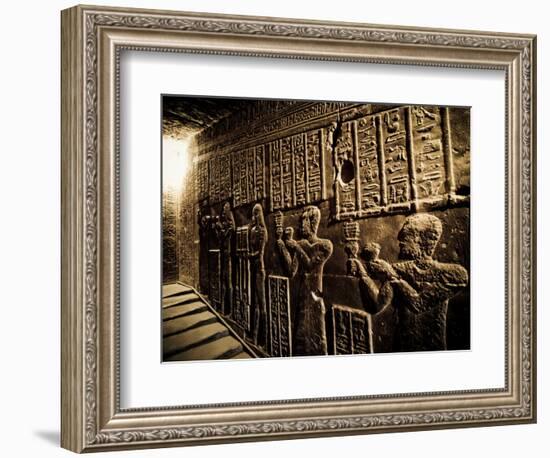 Tunnels at the Temple of Dendera, Egypt-Clive Nolan-Framed Photographic Print