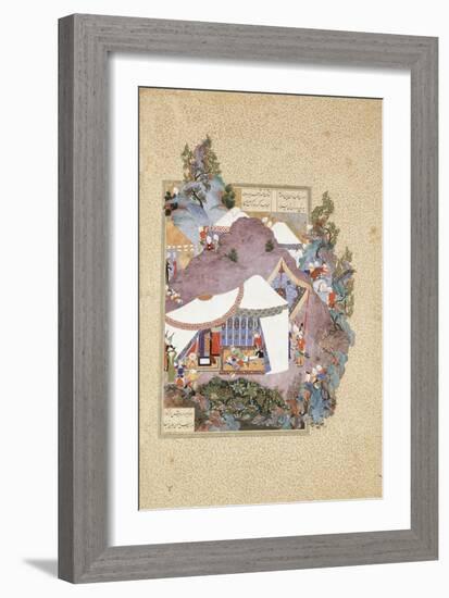 Tur Beheads Iraj, C.1530-35-Sultan Muhammad-Framed Giclee Print