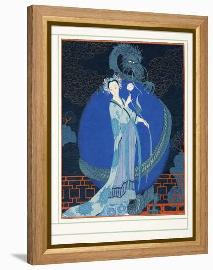 Turandot Princesse De Chine, from Personages De Comedie, Pub. 1922 (Pochoir Print)-Georges Barbier-Framed Premier Image Canvas
