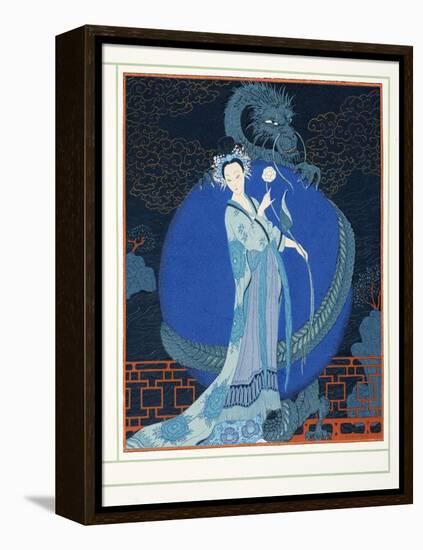 Turandot Princesse De Chine, from Personages De Comedie, Pub. 1922 (Pochoir Print)-Georges Barbier-Framed Premier Image Canvas