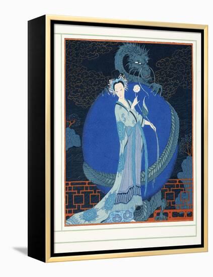 Turandot Princesse De Chine, from Personages De Comedie, Pub. 1922 (Pochoir Print)-Georges Barbier-Framed Premier Image Canvas