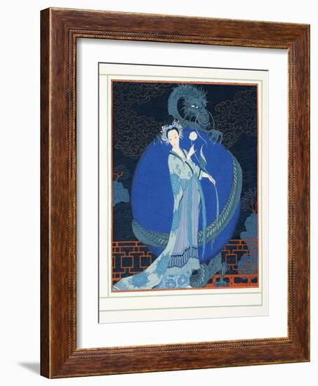 Turandot Princesse De Chine, from Personages De Comedie, Pub. 1922 (Pochoir Print)-Georges Barbier-Framed Giclee Print