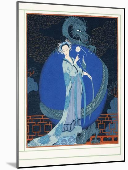 Turandot Princesse De Chine, from Personages De Comedie, Pub. 1922 (Pochoir Print)-Georges Barbier-Mounted Giclee Print