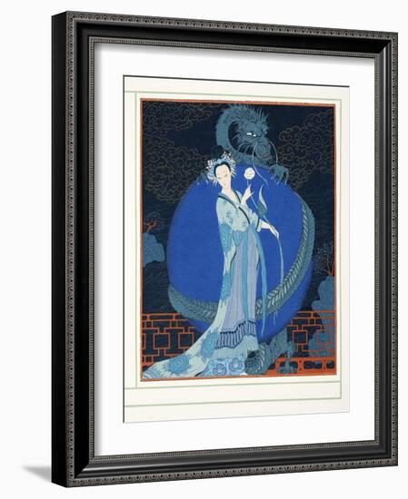 Turandot Princesse De Chine, from Personages De Comedie, Pub. 1922 (Pochoir Print)-Georges Barbier-Framed Giclee Print