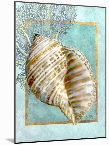 Turban Shell and Coral-Lori Schory-Mounted Art Print