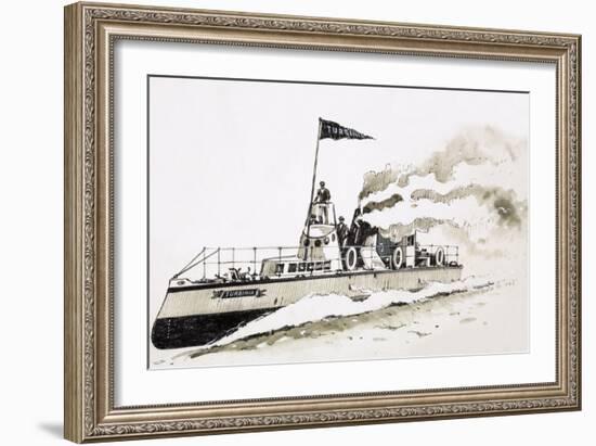 Turbinia, Steam-Powered Ship-John S. Smith-Framed Giclee Print