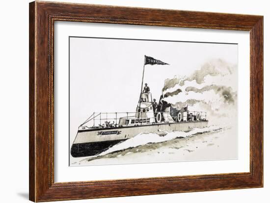 Turbinia, Steam-Powered Ship-John S. Smith-Framed Giclee Print