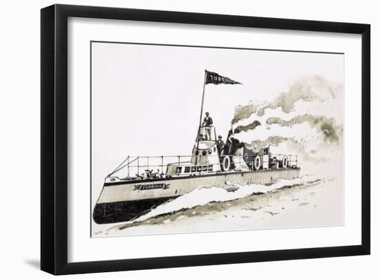 Turbinia, Steam-Powered Ship-John S. Smith-Framed Giclee Print